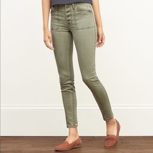 NWT A&f Olive High Rise Military Skinny Pants 00